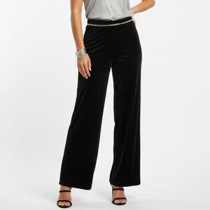 Chico’s Travelers Black Basic Elastic Band Pants 1 Short Small S